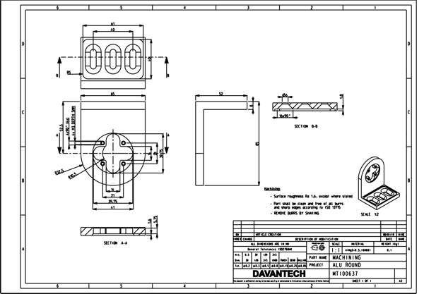 Design engineers make manufacturing drawings