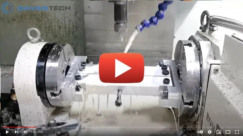 CNC machining with a 4-axis milling machine