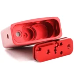 Red anodized aluminum housing