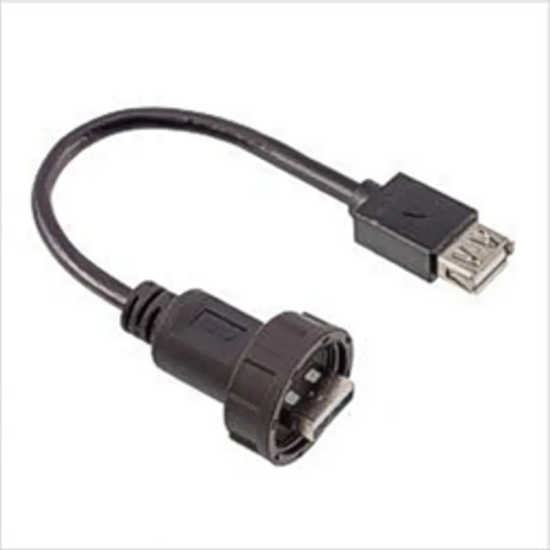 Sealed waterproof connector with overmolded cable